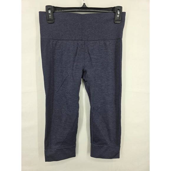 Lululemon Pants - Lululemon Ebb to Street Tight Crop Heathered Navy Blue Seamless Leggings 3070